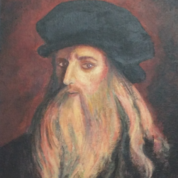 Leonardo Da Vinci, Acrylic, 2018